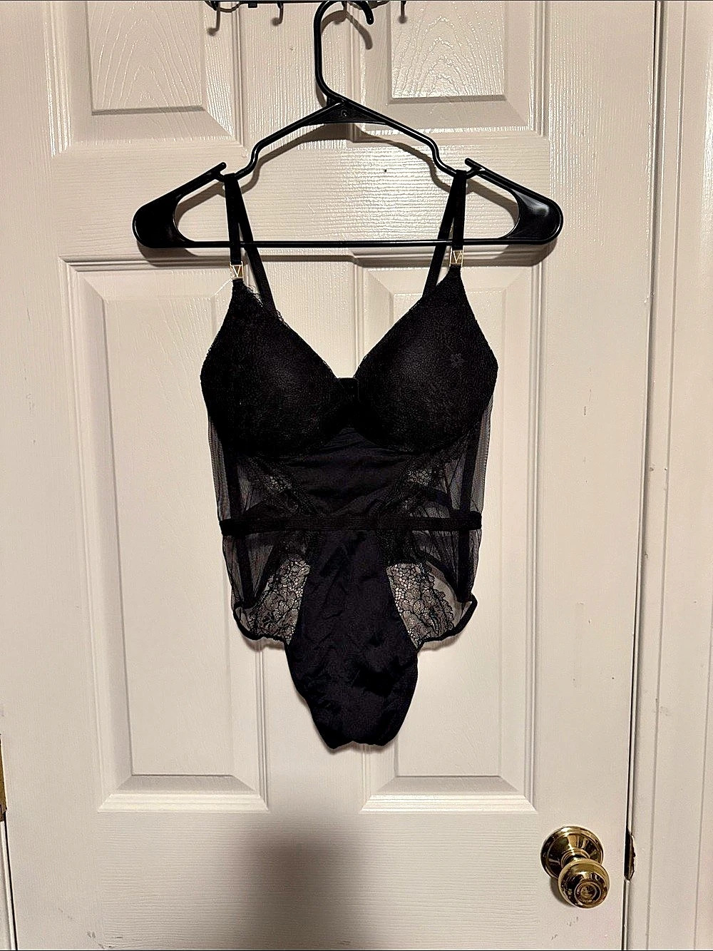 Victoria's Secret Very Sexy Lace & Mesh Teddy Black Size Medium